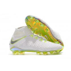 Scarpe Calcio Nike Hypervenom Phantom III Elite DF FG Bianco Grigio Metallic Volt