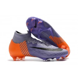 Nuovo Tacchetti da Calcio Nike Mercurial Superfly VI 360 Elite FG Viola Arancione Nero