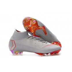 Nuovo Tacchetti da Calcio Nike Mercurial Superfly VI 360 Elite FG Grigio Rosso