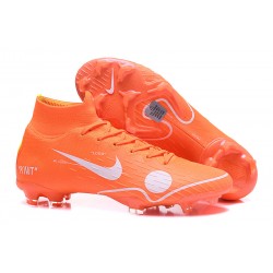 Nuovo Tacchetti da Calcio Nike Mercurial Superfly VI 360 Elite FG Off-White For Nike Arancione Bianco Blu Giallo