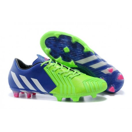 Predator LZ TRX FG - Adidas Scarpe da calcio Uomo - Blu Intenso Bianco Verde Solare