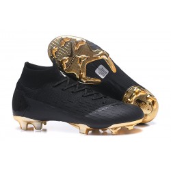 Nuovo Tacchetti da Calcio Nike Mercurial Superfly VI 360 Elite FG Oro Nero