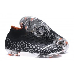 Nuovo Tacchetti da Calcio Nike Mercurial Superfly VI 360 Elite FG CR7 Nero Argento