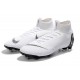 Nuovo Tacchetti da Calcio Nike Mercurial Superfly VI 360 Elite FG Bianco Nero