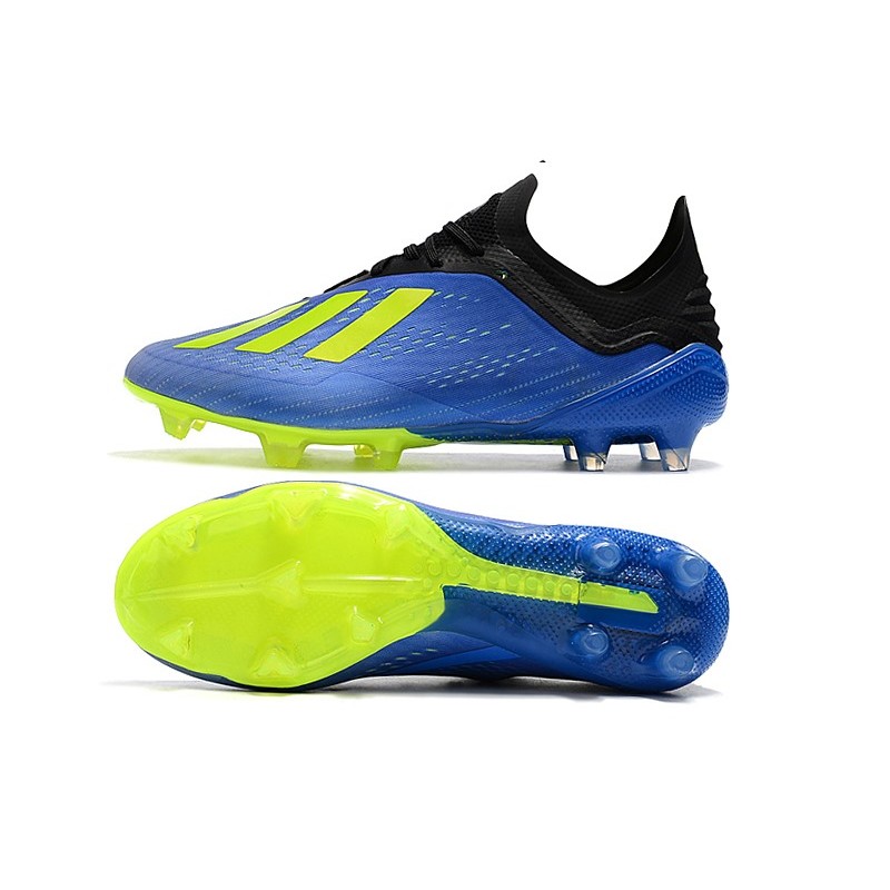 Nuovo Scarpe Da Calcio adidas X 18.1 FG Blu Giallo Nero