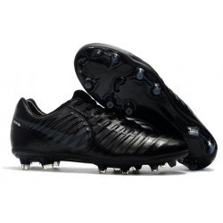 Scarpe da calcio Nike Tiempo Legend VII FG per Uomo Tutto Nero