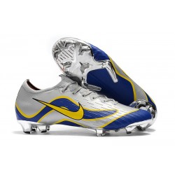 Nuova Scarpe da Calcio Nike Mercurial Vapor XII 360 Elite FG - Argento Blu Giallo