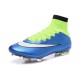 Scarpa da calcio per terreni duri Nike Mercurial Superfly - Blu Verde Nero Bianco