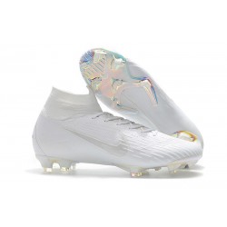 Nuovo Tacchetti da Calcio Nike Mercurial Superfly VI 360 Elite FG Tutto Bianco