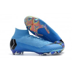 Nuovo Tacchetti da Calcio Nike Mercurial Superfly VI 360 Elite FG Blu Nero