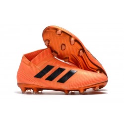 Nuovo Tacchetti da Calcio Adidas Nemeziz 18+ FG Arancione Nero