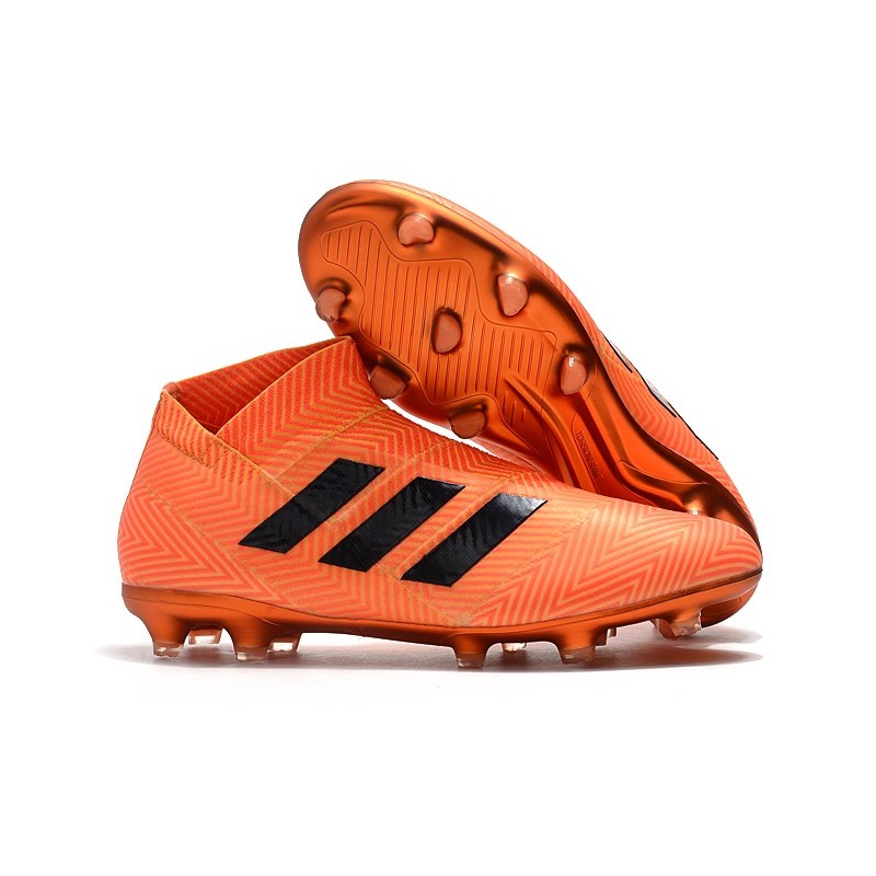 Nuovo Tacchetti da Calcio Adidas Nemeziz 18 FG Arancione Nero