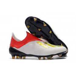 Tacchetti da Calcio adidas X 18+ FG Oro Bianco Rosso