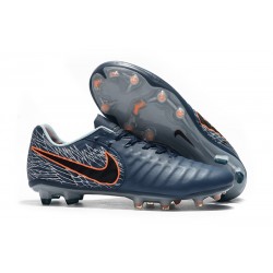 Uomo Nike Tiempo Legend 7 FG scarpe da calcio Blu Nero