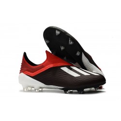 Nuovo Scarpe Da Calcio adidas X 18+ FG Nero Rosso Bianco