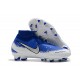 Scarpe Per Gli Uomini Nike Phantom Vision Elite DF FG Blu Bianco Argento
