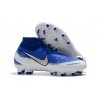 Scarpe Per Gli Uomini Nike Phantom Vision Elite DF FG Blu Bianco Argento