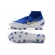 Scarpe Per Gli Uomini Nike Phantom Vision Elite DF FG Blu Bianco Argento