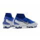 Scarpe Per Gli Uomini Nike Phantom Vision Elite DF FG Blu Bianco Argento