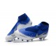 Scarpe Per Gli Uomini Nike Phantom Vision Elite DF FG Blu Bianco Argento