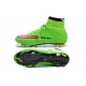 2015 Scarpe calcio Nike Mercurial Superfly FG - Uomo - Verde Rosso Nero