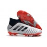 Scarpa da Calcio Nuovo adidas Predator 19+ FG Argento Rosso Nero
