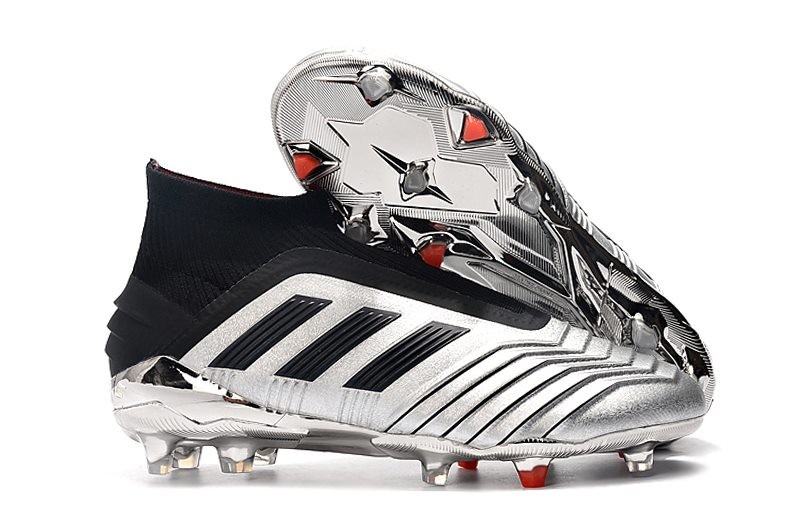 Scarpa da Calcio Nuovo adidas Predator 19 FG Argento Nero
