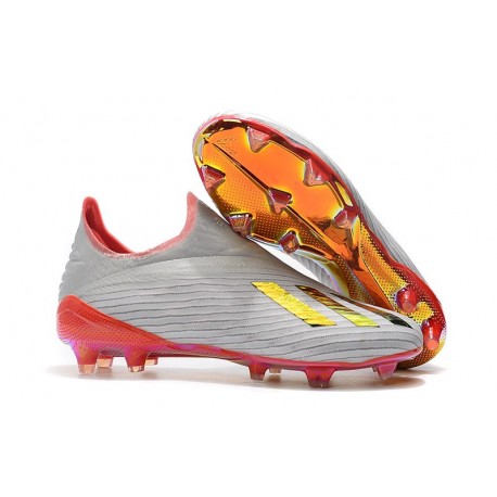 adidas X 19+ FG Nuovo Scarpa da Calcio - Argento Rosso